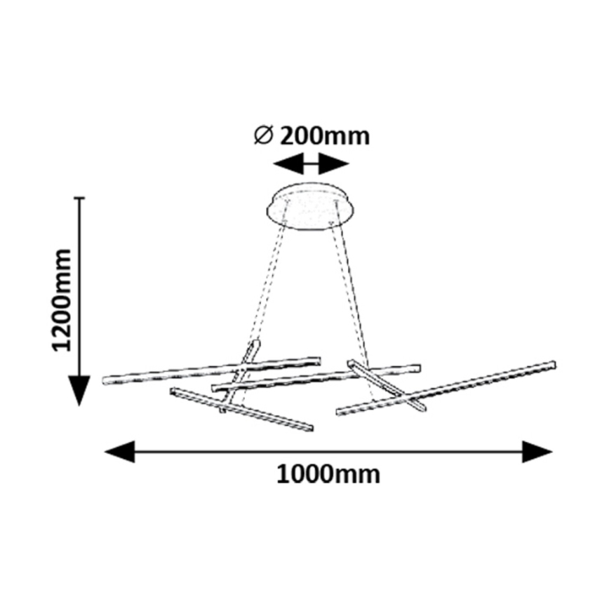 Rabalux - LED Dimmable chandelier on a string LED/40W/230V 3000-6500K + remote control
