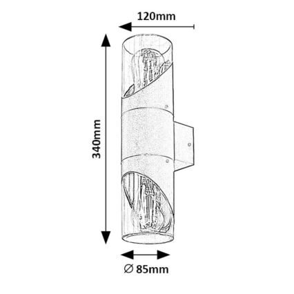 Rabalux - Outdoor wall light 2xE27/28W/230V IP54