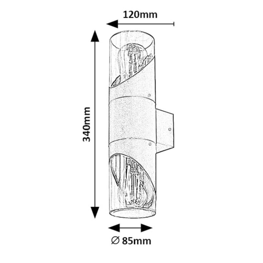 Rabalux - Outdoor wall light 2xE27/28W/230V IP54