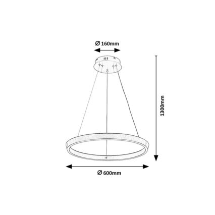 Rabalux - LED Dimmable Cable-Hung Pendant Light LED/70W/230V 3000-6500K + remote control