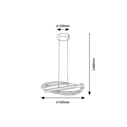Rabalux - LED Cable Pendant LED/24W/230V 3000K