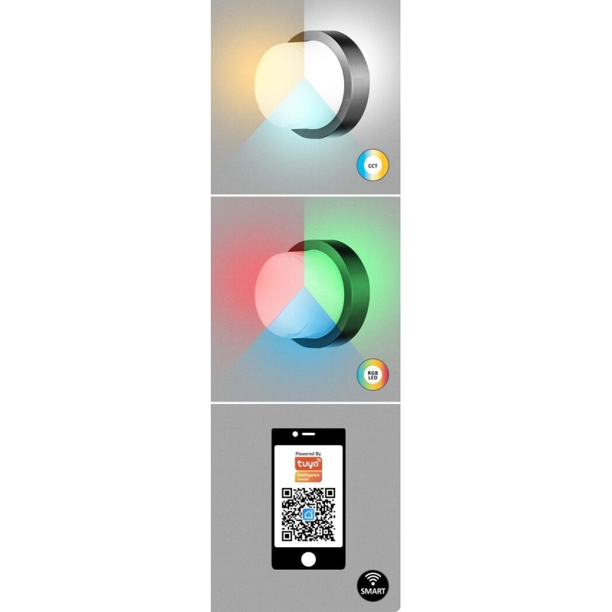 Rabalux - LED RGBW Dimmable outdoor wall light LED/10W/230V IP54 Wi-Fi Tuya