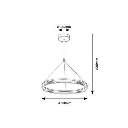 Rabalux - LED Dimmable Cable-Suspended Pendant Light LED/24W/230V 3000-6500K + Remote Control