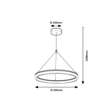 Rabalux - LED Dimmable Pendant Light on Cable LED/24W/230V 3000-6500K + Remote Control