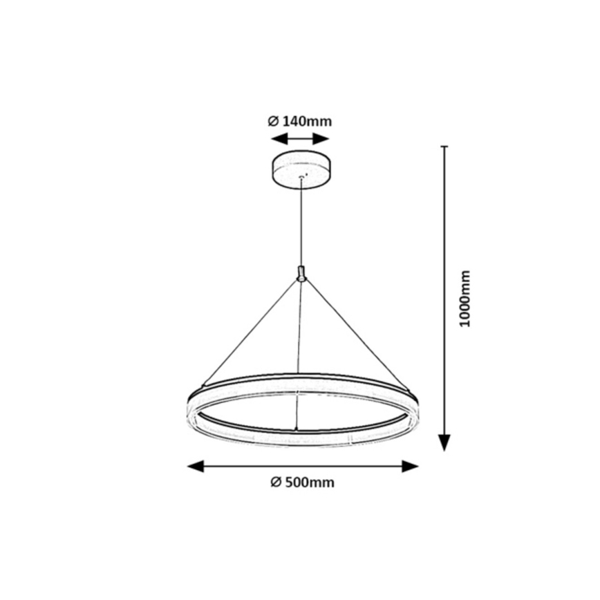 Rabalux - LED Dimmable Pendant Light on Cable LED/24W/230V 3000-6500K + Remote Control
