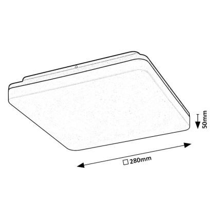 Rabalux - LED Bathroom ceiling light LED/24W/230V IP54