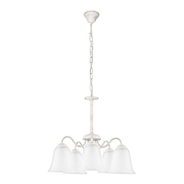 Rabalux 7261 - Chandelier FABIOLA E27/40W/230V white