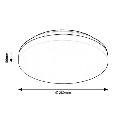 Rabalux - LED Bathroom ceiling light LED/24W/230V IP54