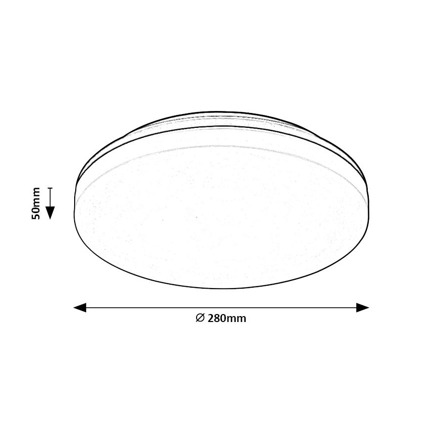 Rabalux - LED Bathroom ceiling light LED/24W/230V IP54
