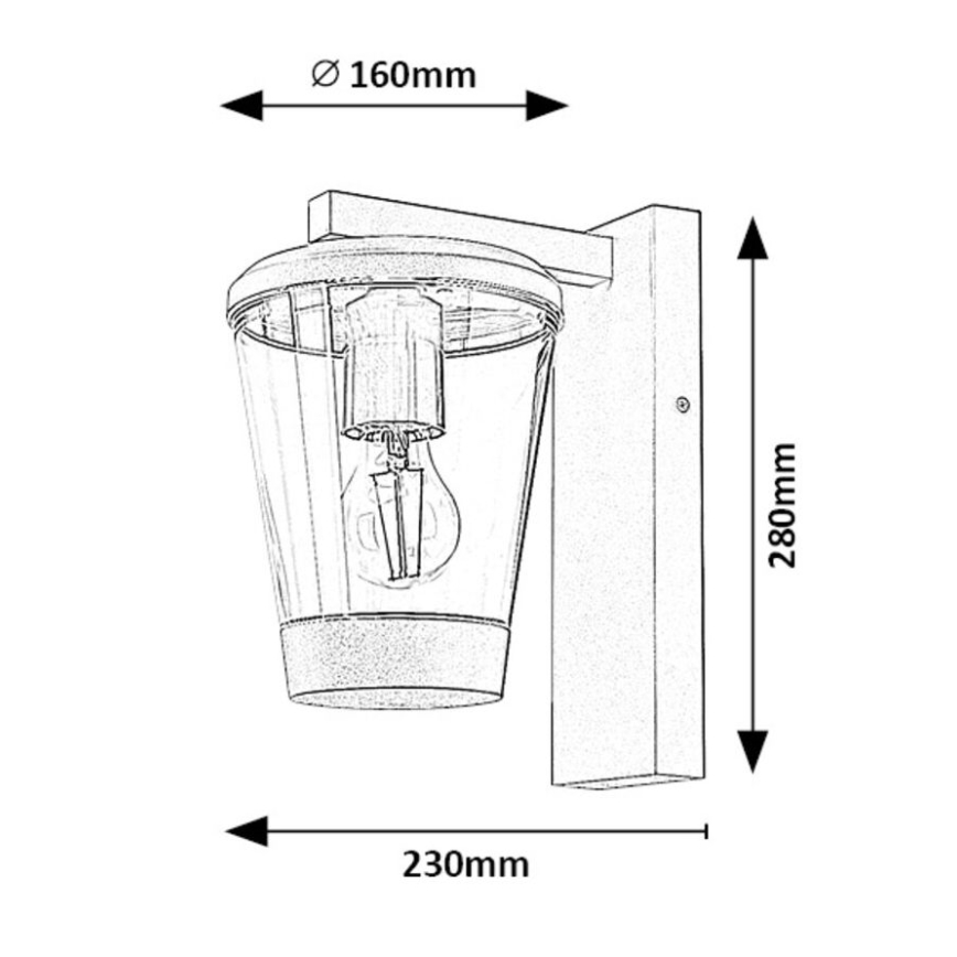 Rabalux - Outdoor wall lamp 1xE27/40W/230V IP44