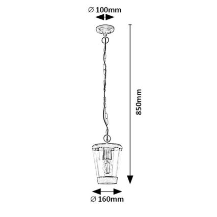 Rabalux  - Outdoor chandelier on a chain 1xE27/40W/230V IP44