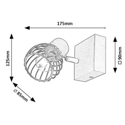 Rabalux - Wall spotlight 1xE14/10W/230V