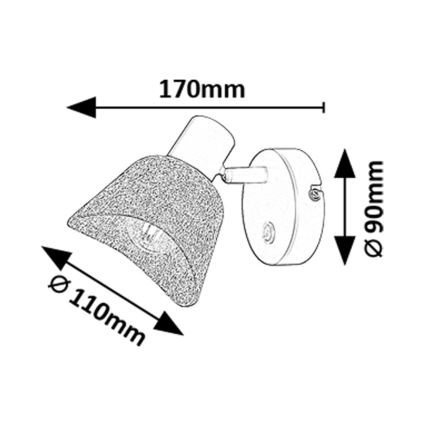 Rabalux - Wall spotlight 1xE14/10W/230V