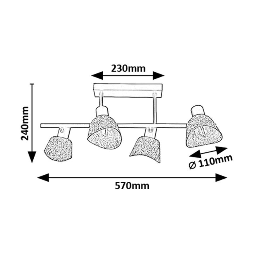 Rabalux - Surface-mounted chandelier 4xE14/10W/230V