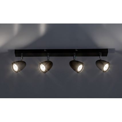 Rabalux - Spotlight 4xGU10/5W/230V black
