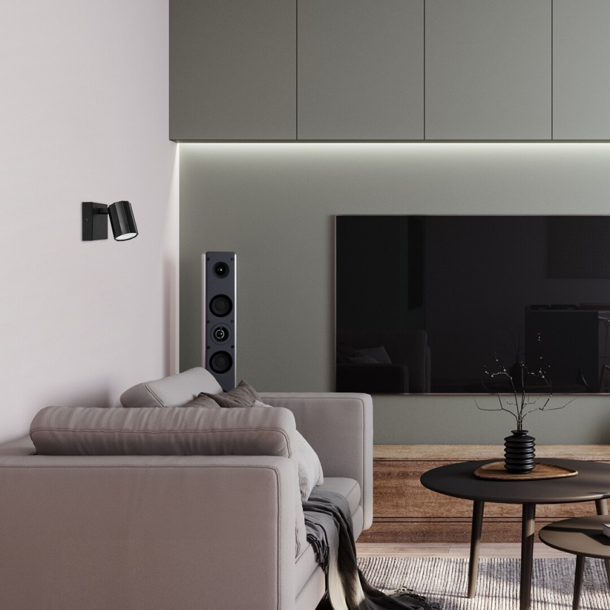 Rabalux - Wall spotlight 1xGU10/5W/230V black