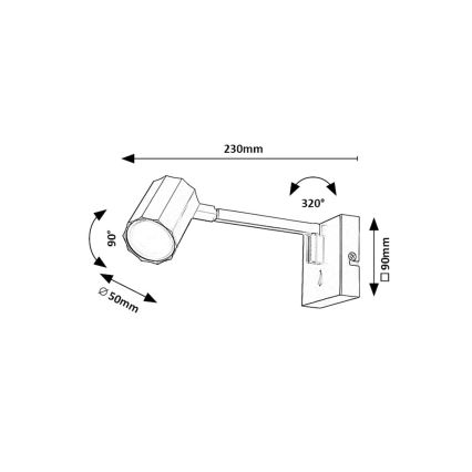 Rabalux - Wall lamp 1xGU10/5W/230V