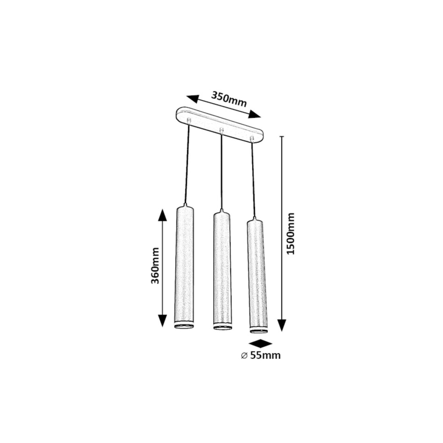 Rabalux - Chandelier on a string 3xGU10/5W/230V