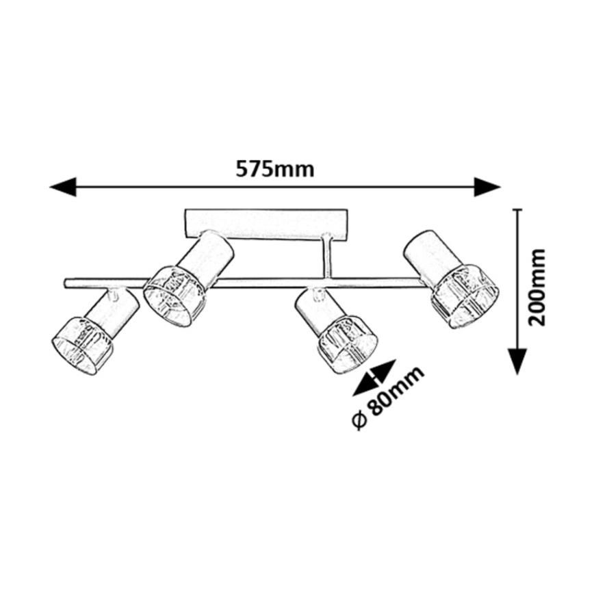 Rabalux - Surface-mounted chandelier 4xE14/15W/230V