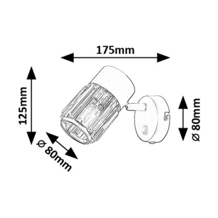 Rabalux - Wall spotlight 1xE14/15W/230V