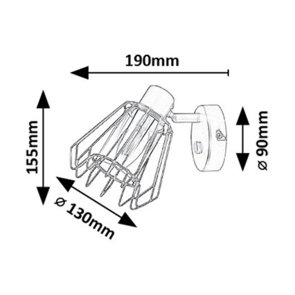 Rabalux - Wall spotlight 1xE14/40W/230V