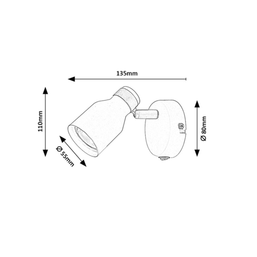 Rabalux - Wall-mounted spotlight 1xGU10/15W/230V