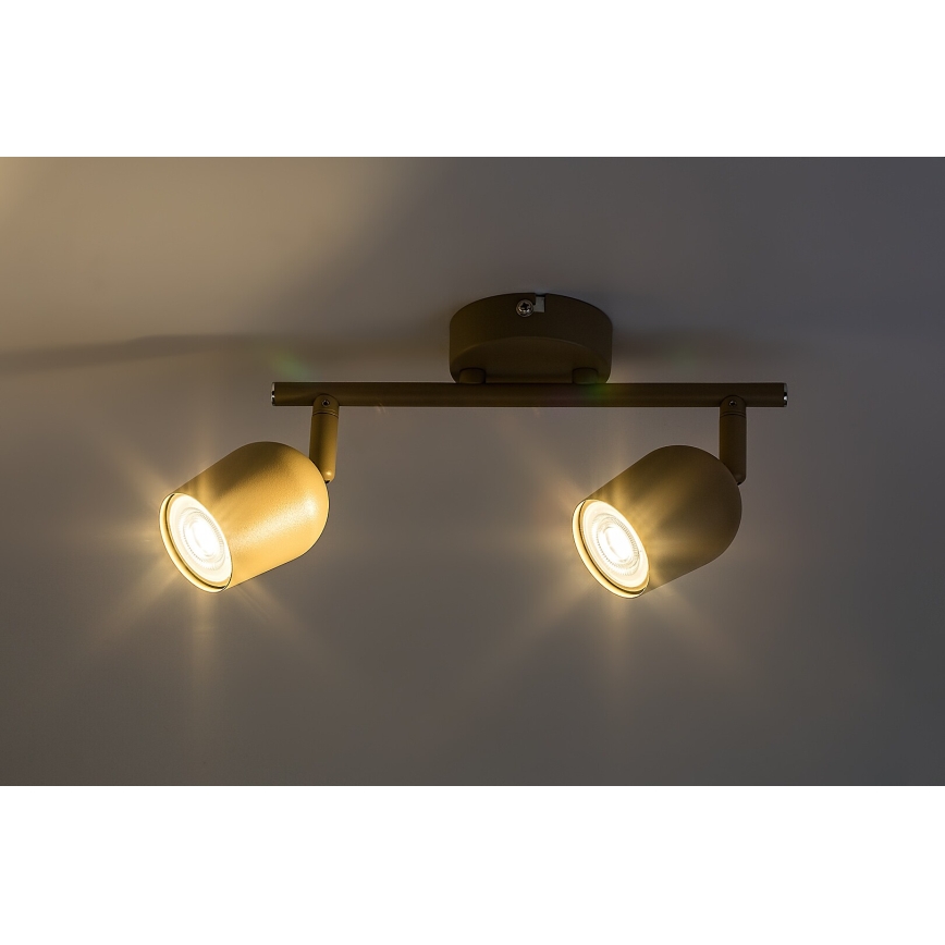 Rabalux - Beige Spotlight 2xGU10/15W/230V