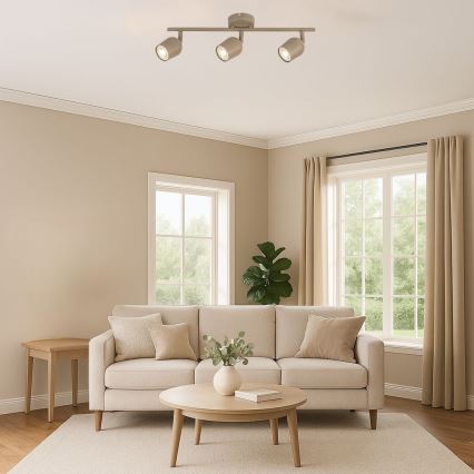 Rabalux - 3-Light GU10 Spotlight, 15W per Lamp, 230V, Beige