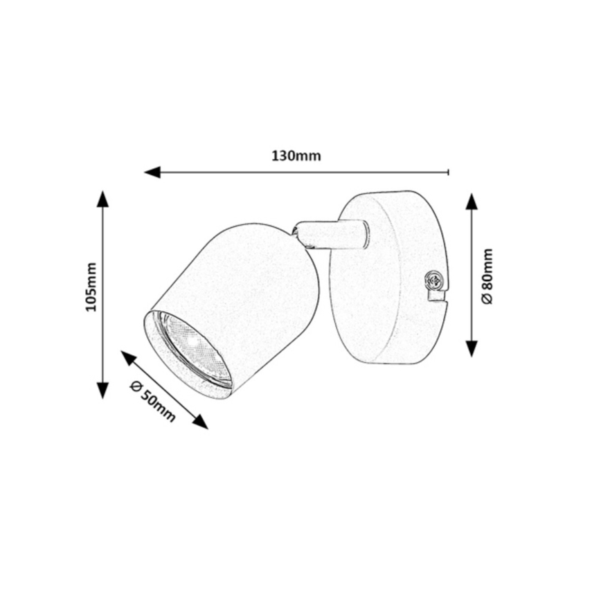 Rabalux - Wall-mounted Spotlight 1x GU10/15W/230V, Black