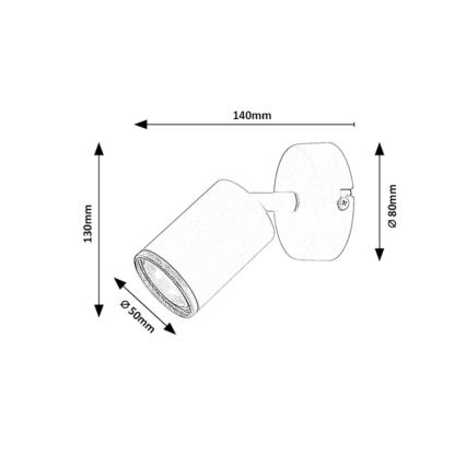 Rabalux - Wall-mounted directional spotlight 1x GU10/15W/230V, Black