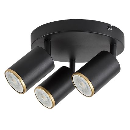 Rabalux - 3x GU10 Spotlight, 15W/230V, Black