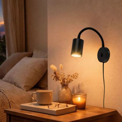 Rabalux - Wall-mounted spotlight 1xGU10/15W/230V black