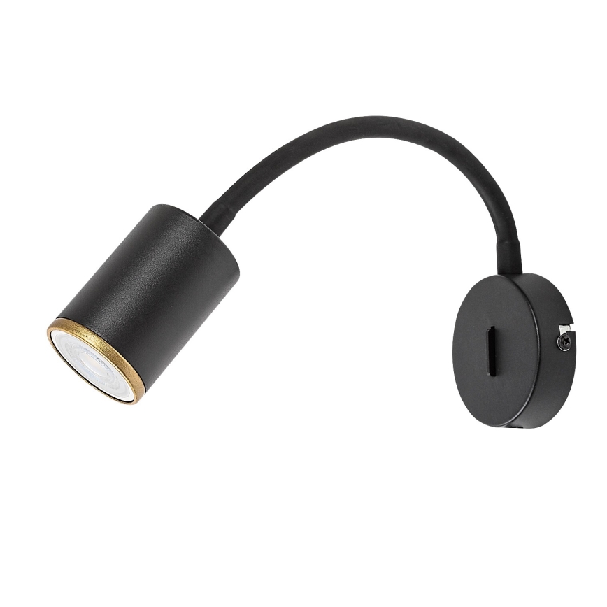 Rabalux - Wall-mounted spotlight 1xGU10/15W/230V black