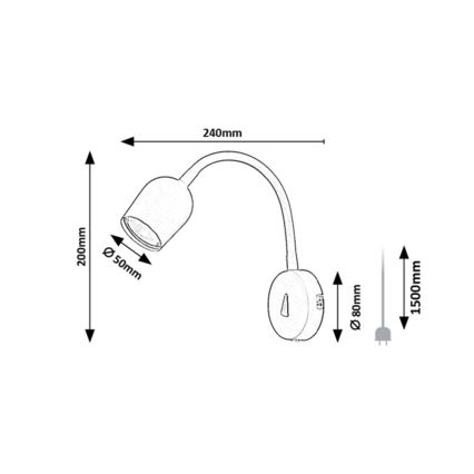 Rabalux - Wall-mounted spotlight 1xGU10/15W/230V beige