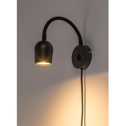 Rabalux - Black wall-mounted spotlight 1x GU10/15W/230V