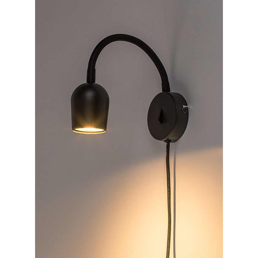 Rabalux - Black wall-mounted spotlight 1x GU10/15W/230V