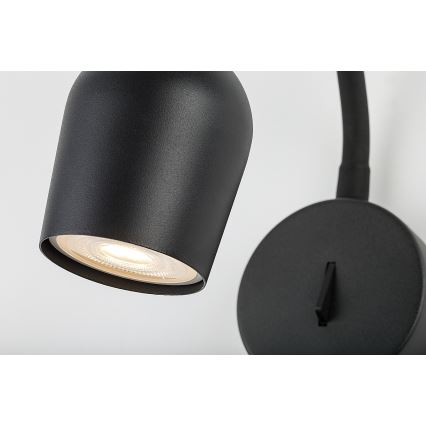 Rabalux - Black wall-mounted spotlight 1x GU10/15W/230V