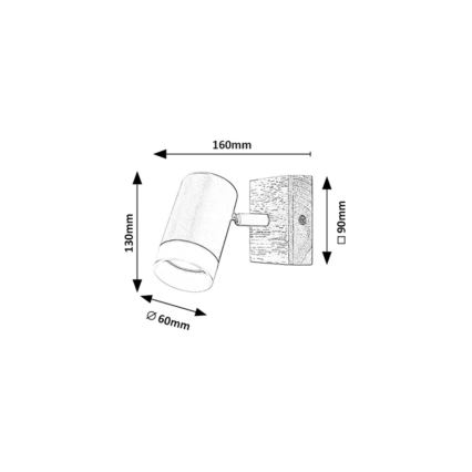 Rabalux - Wall spotlight 1xGU10/5W/230V oak