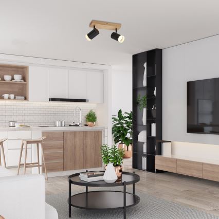 Rabalux - Ceiling spotlight 2xGU10/5W/230V oak