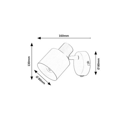 Rabalux - Wall-mounted spotlight 1xE14/10W/230V beige