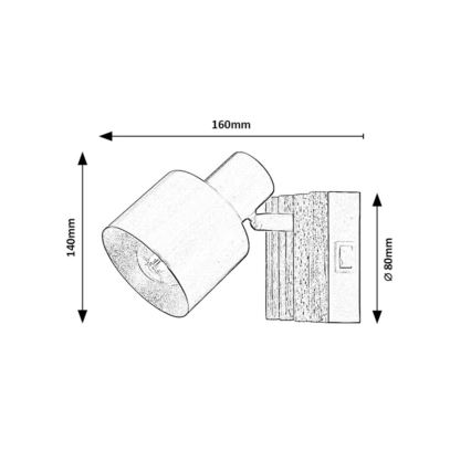 Rabalux - Wall-mounted spotlight 1xE14/10W/230V