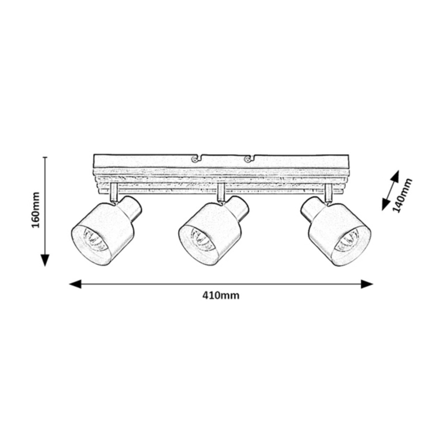 Rabalux - 3x E14 Spotlight 10W/230V