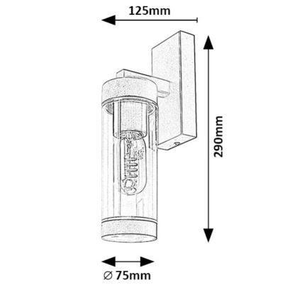 Rabalux - Outdoor wall lamp 1xE27/12W/230V IP44