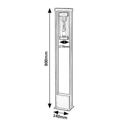 Rabalux - Outdoor lamp 1xE27/12W/230V IP44