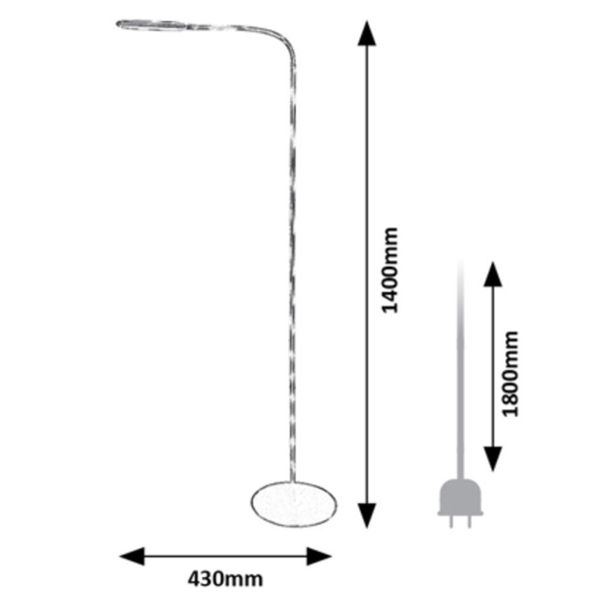 Rabalux - LED Dimmable touch floor lamp LED/10W/230V 3000-6000K black