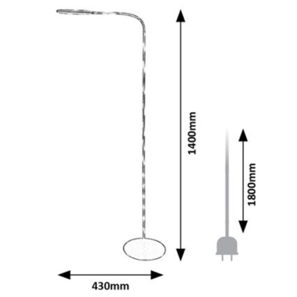 Rabalux - LED Dimmable touch floor lamp LED/10W/230V 3000-6000K grey