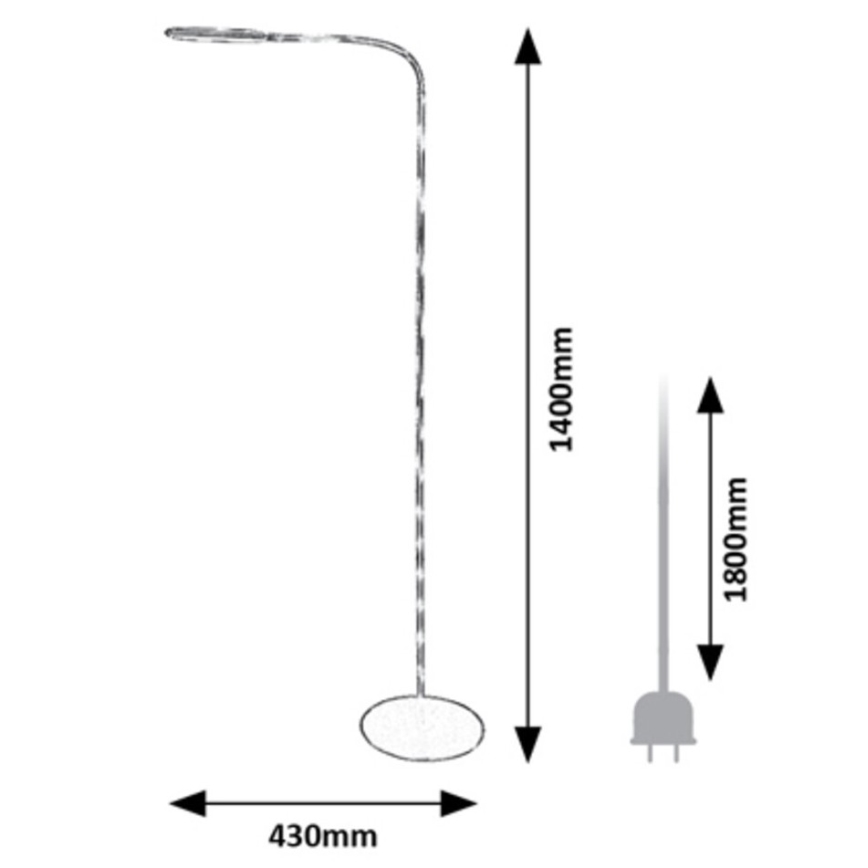 Rabalux - LED Dimmable touch floor lamp LED/10W/230V 3000-6000K grey