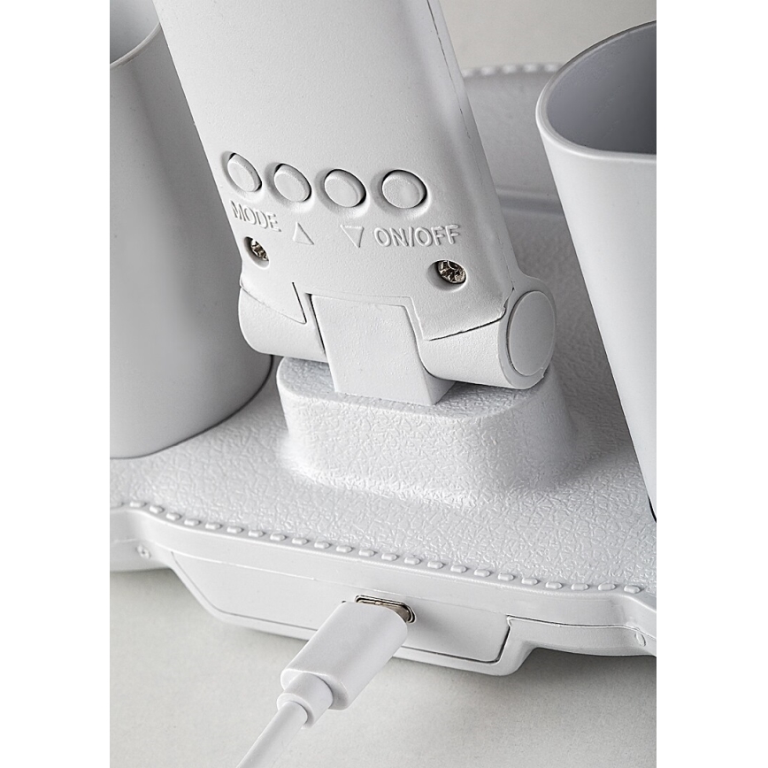Rabalux - Dimmable LED Desk Lamp with Fan and LED Display, 7W/5V, 3000/4000/6500K