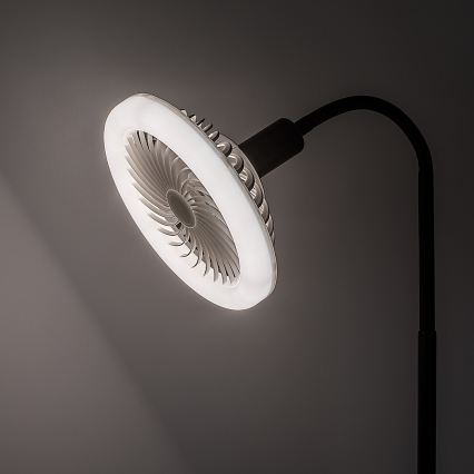 Rabalux - LED Dimmable Floor Lamp with Fan 1xE27/16W/230V 3000-6500K
