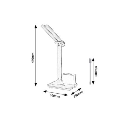 Rabalux - Dimmable LED Touch Table Lamp LED/5W/5V 3000/4000/6500K